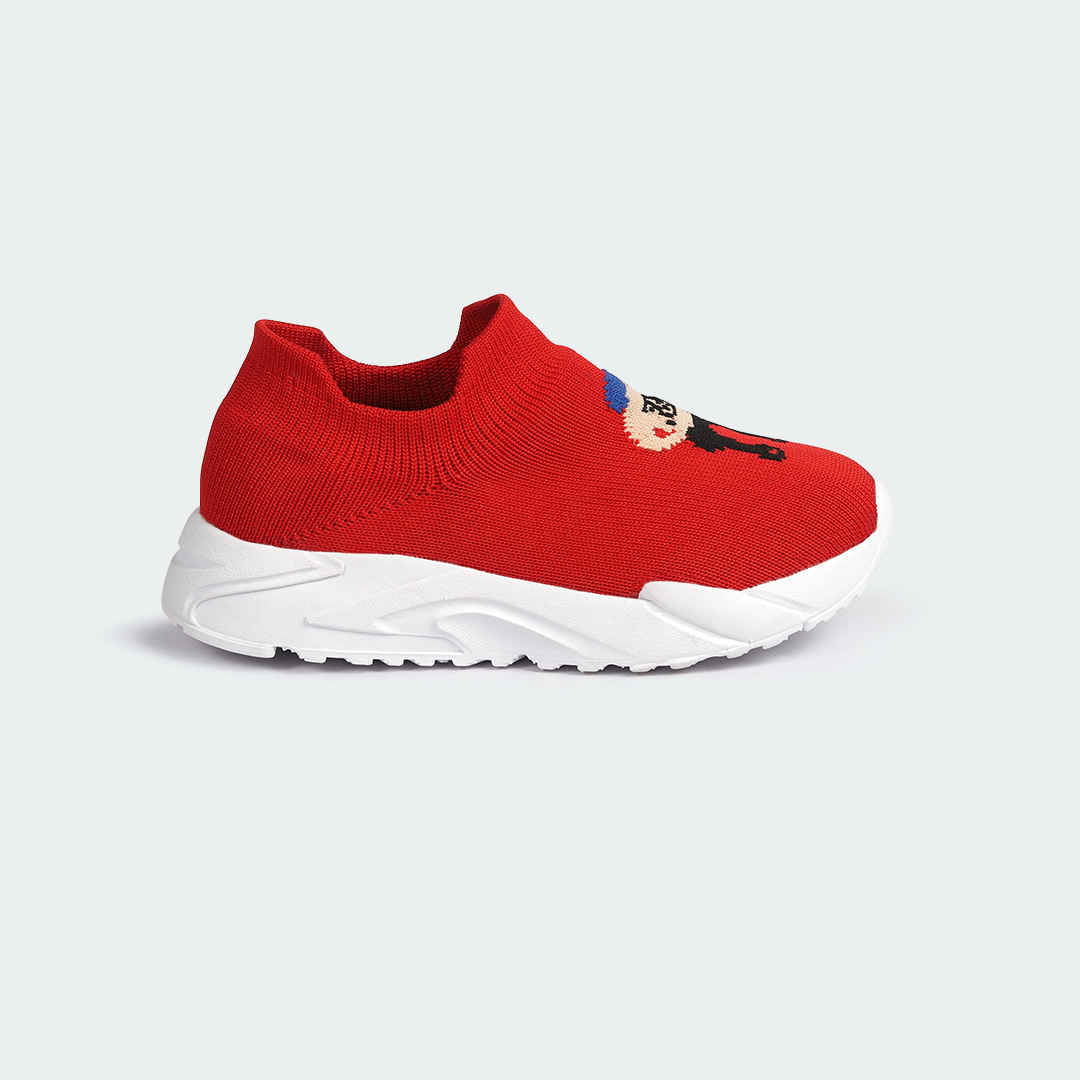 Caliber Shoes Red Sneakers For Juniors ( DAFFY 122 )